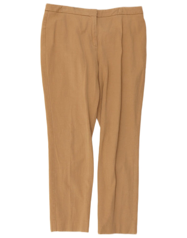 John Lewis Womens Slim Casual Trousers UK 12 Medium W30 Beige Viscose