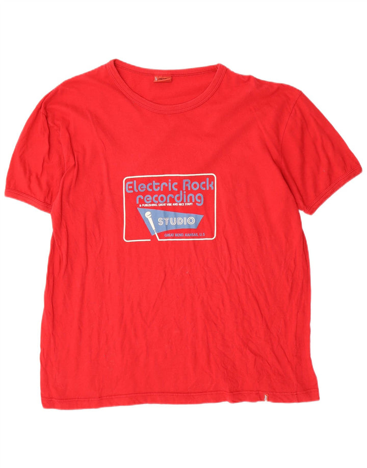 Levi's Mens Graphic T-Shirt Top XL Red Cotton