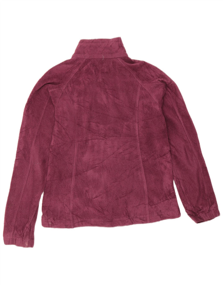 Columbia Womens Fleece Jacket UK 14 Medium Burgundy Polyester