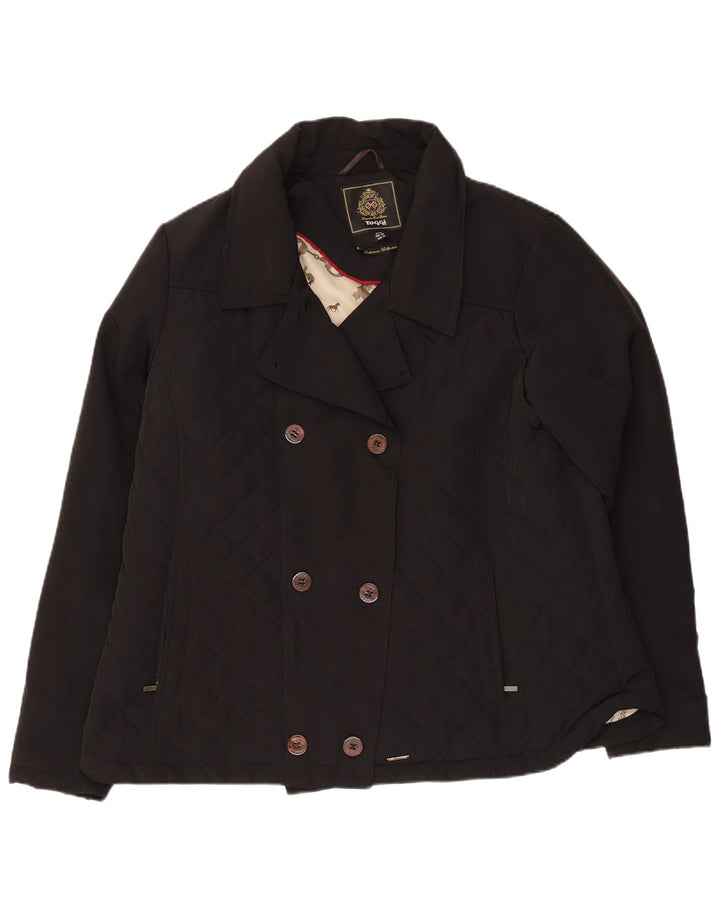Toggi Womens Pea Coat UK 20 2XL Black Nylon