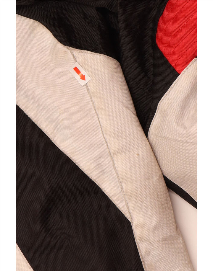 Spyke Mens Graphic Racer Jacket Size 58 3XL Black Colourblock Polyester