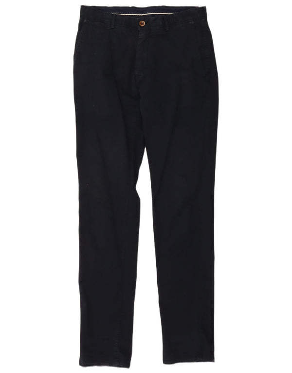 Massimo Dutti Mens Slim Fit Chino Trousers EU 40 Medium W31 L33 Navy Blue