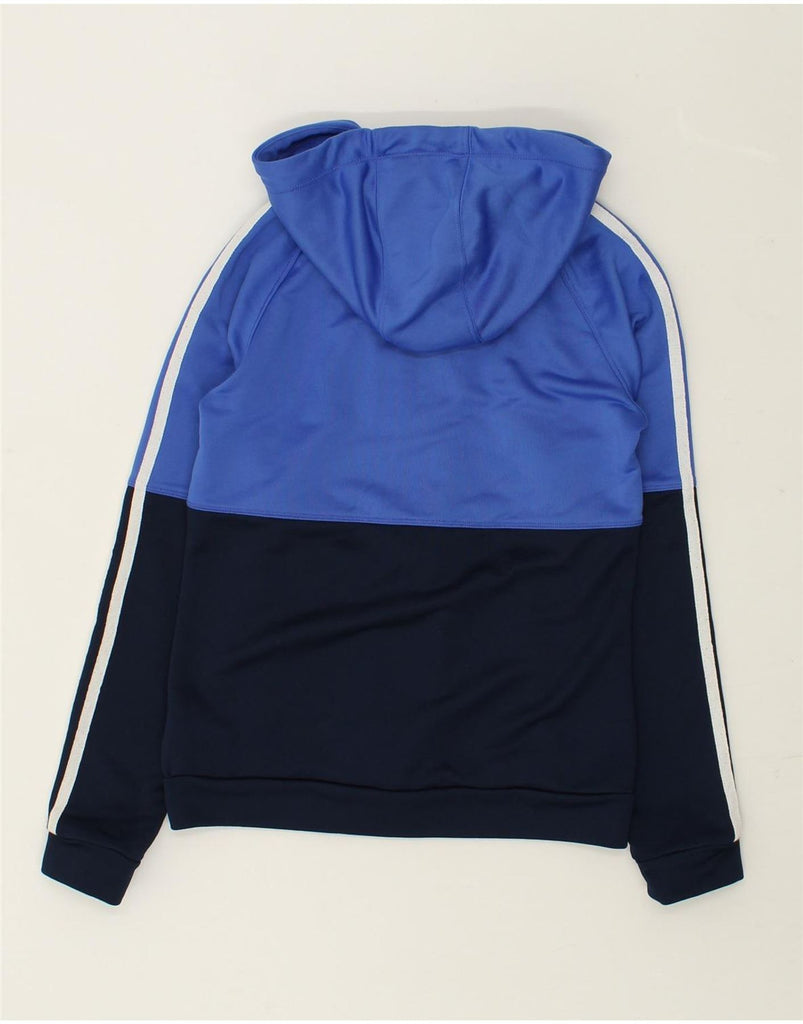 ADIDAS Womens Zip Hoodie Sweater UK 4/6 XS Blue Colourblock Polyester | Vintage Adidas | Thrift | Second-Hand Adidas | Used Clothing | Messina Hembry 