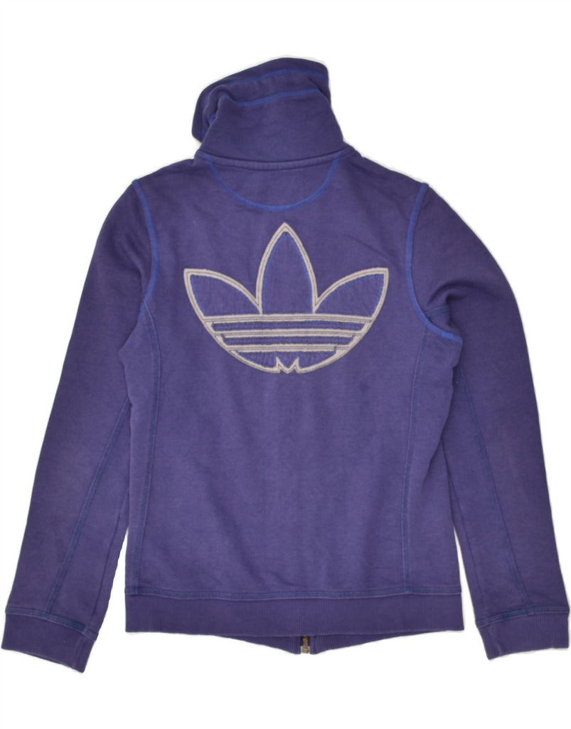 ADIDAS Womens Graphic Tracksuit Top Jacket EU 36 Small Purple Cotton | Vintage Adidas | Thrift | Second-Hand Adidas | Used Clothing | Messina Hembry 