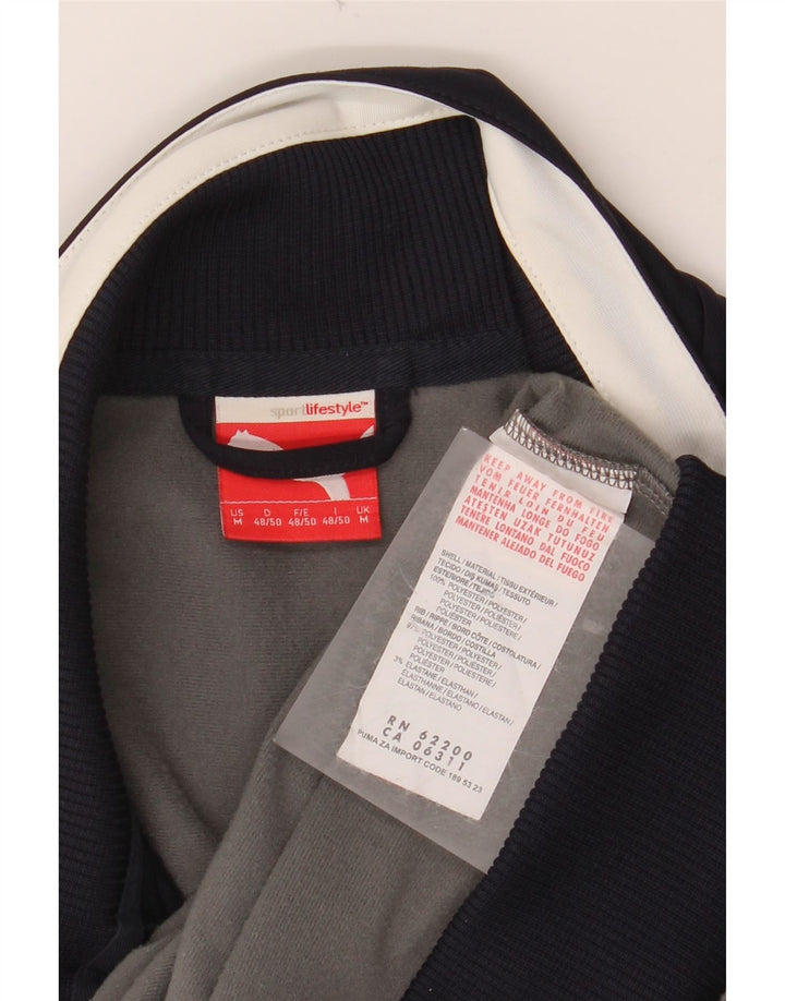 PUMA Mens Tracksuit Top Jacket Medium Multicoloured Colourblock Polyester