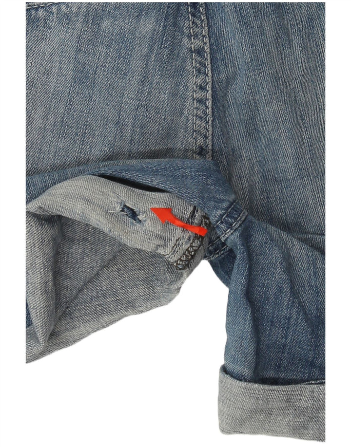 Guess Womens Distressed Denim Shorts W28 Medium Blue Cotton