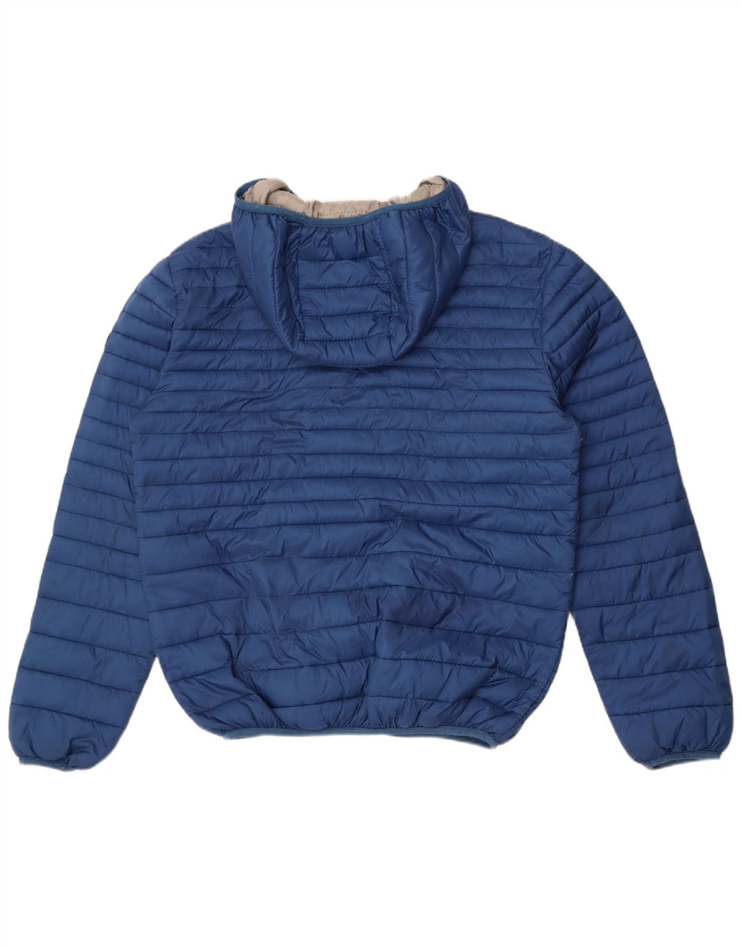 Trussardi Mens Hooded Padded Jacket UK 40 Large Blue Nylon