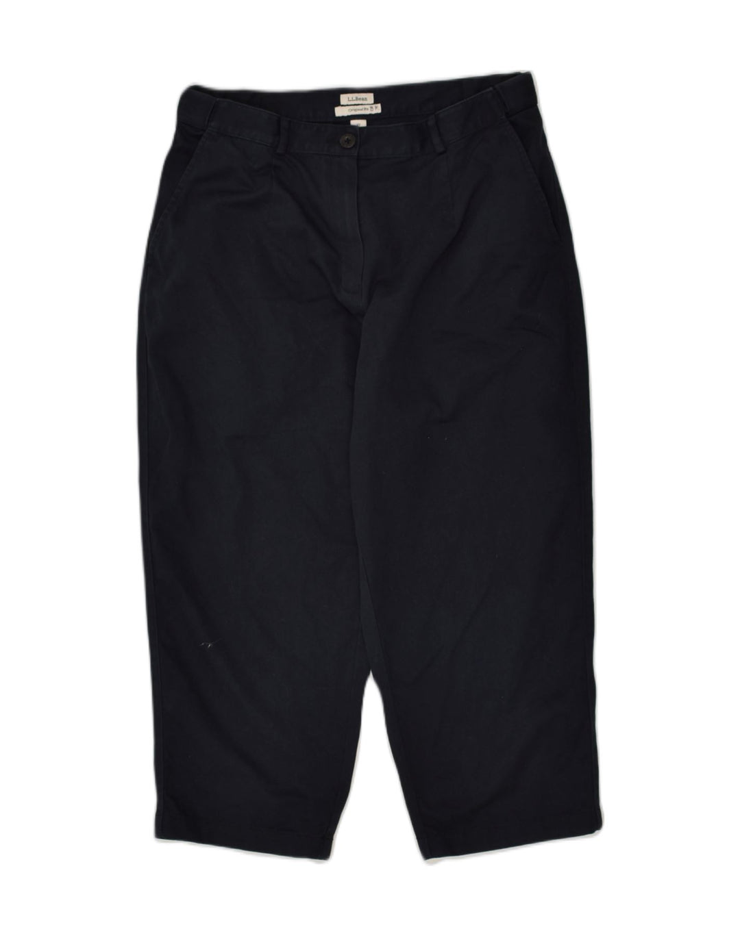 L.L.BEAN Womens Original Fit Capri Trousers US 12 Large W32 L22 Navy Blue | Vintage L.L.Bean | Thrift | Second-Hand L.L.Bean | Used Clothing | Messina Hembry 