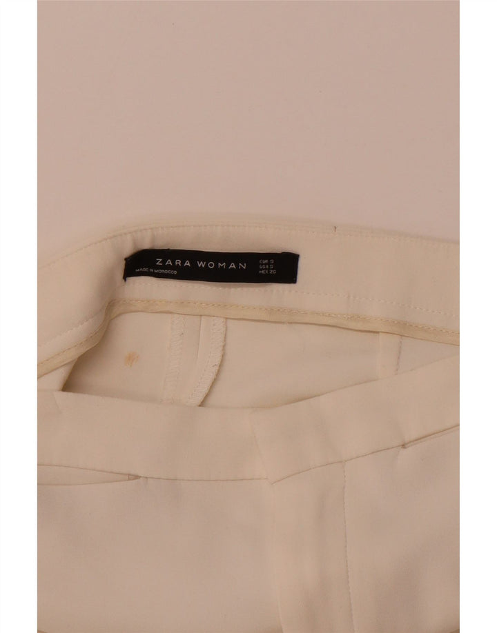 ZARA Womens Slim Casual Trousers Small W26 L25 White