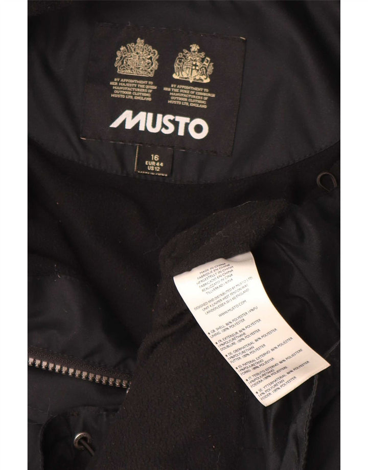 Musto Womens Oversized Windbreaker Jacket UK 16 Large Black Colourblock