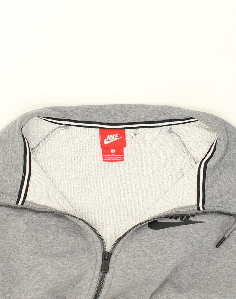 NIKE Womens Zip Hoodie Sweater UK 18 XL Grey Cotton | Vintage Nike | Thrift | Second-Hand Nike | Used Clothing | Messina Hembry 