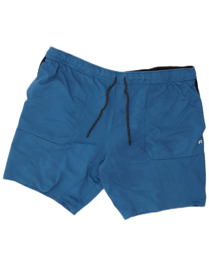 Russell Athletic Mens Sport Shorts 3XL Blue Rayon