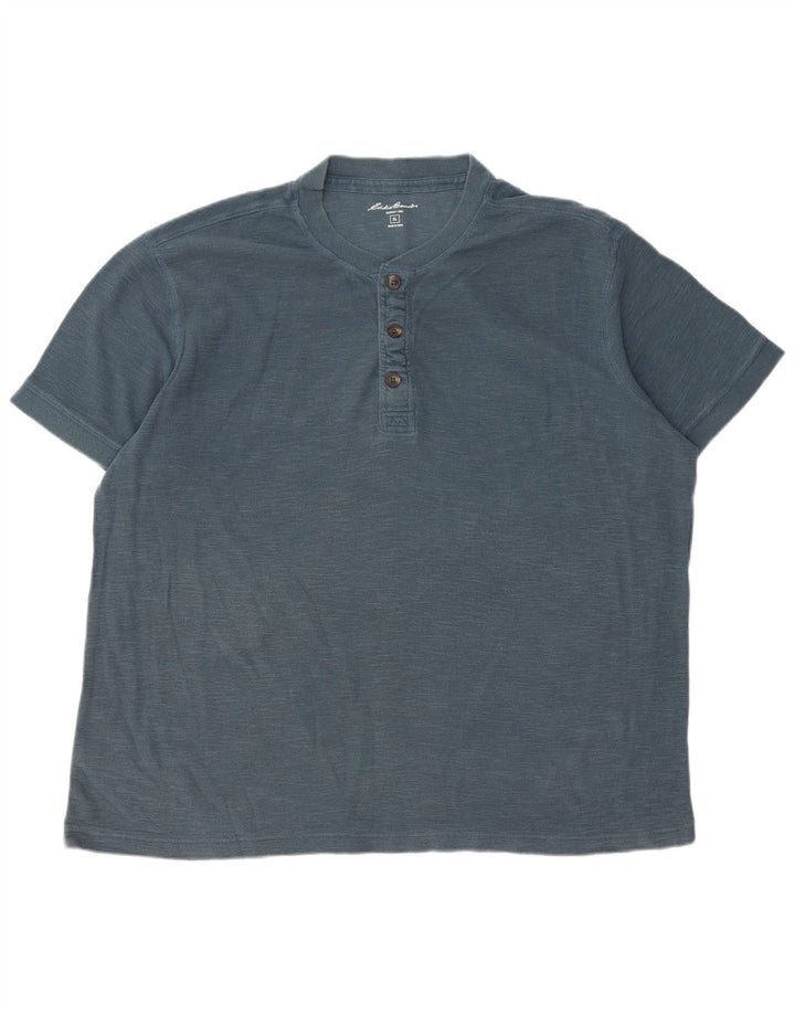 EDDIE BAUER Mens T-Shirt Top XL Blue Cotton