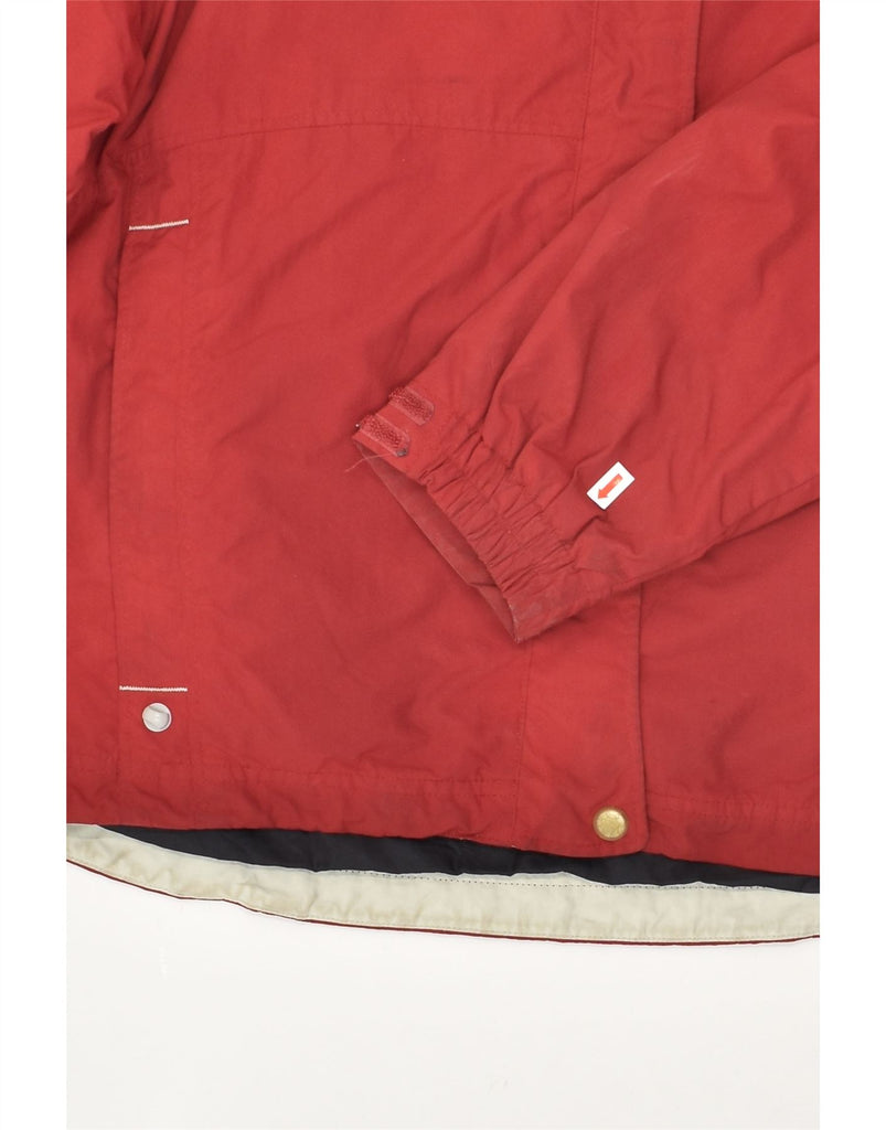 L.L.BEAN Womens Hooded Windbreaker Jacket UK 14 Medium Red Polyester | Vintage L.L.Bean | Thrift | Second-Hand L.L.Bean | Used Clothing | Messina Hembry 