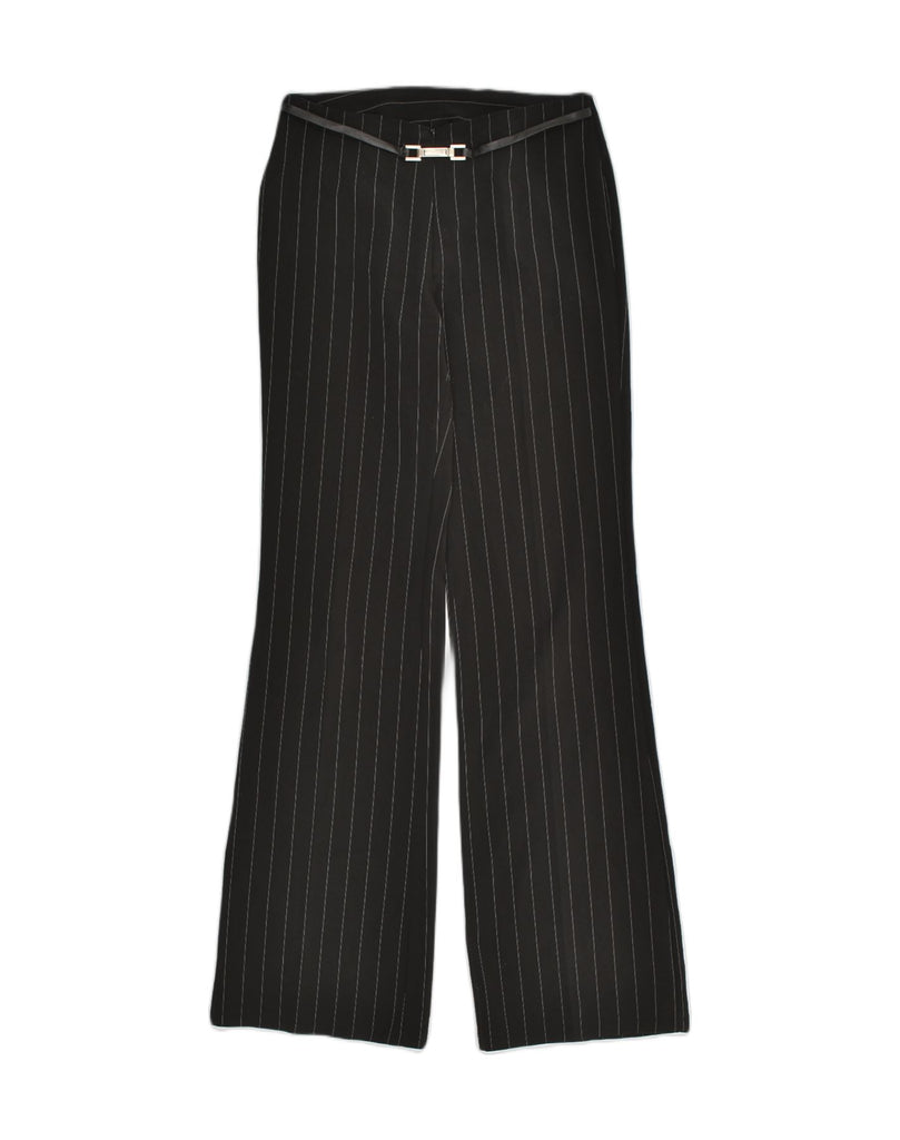 VINTAGE Womens Bootcut Suit Trousers W27 L31 Black Striped Polyester | Vintage Vintage | Thrift | Second-Hand Vintage | Used Clothing | Messina Hembry 