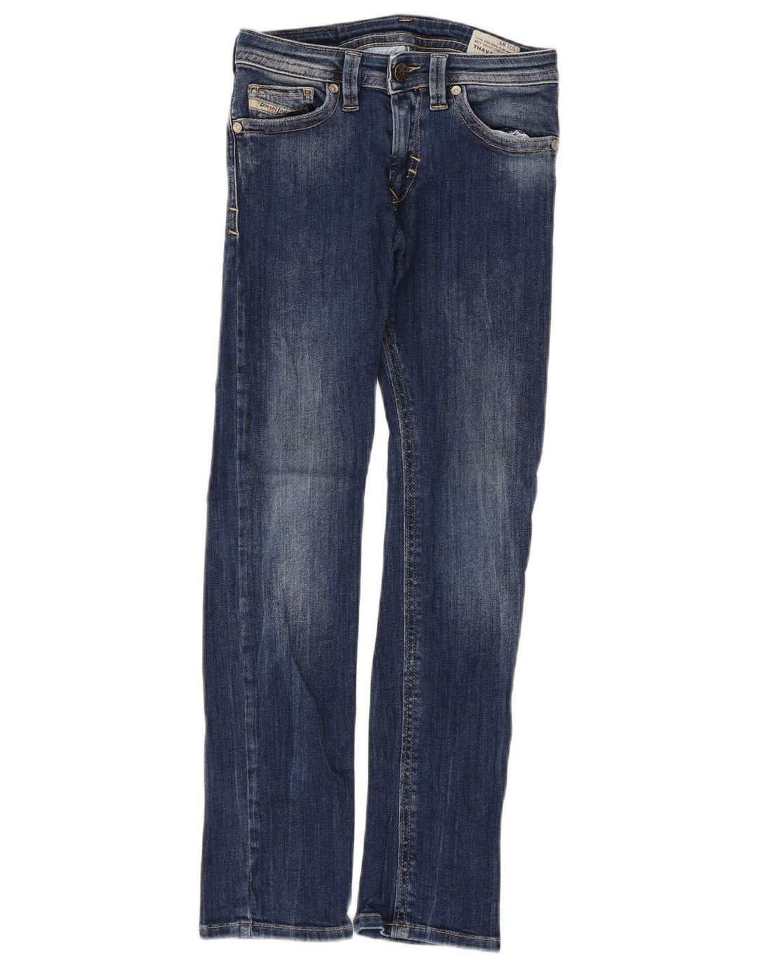 Diesel Boys Thavar Straight Jeans 7-8 Years W26 L25 Blue Cotton