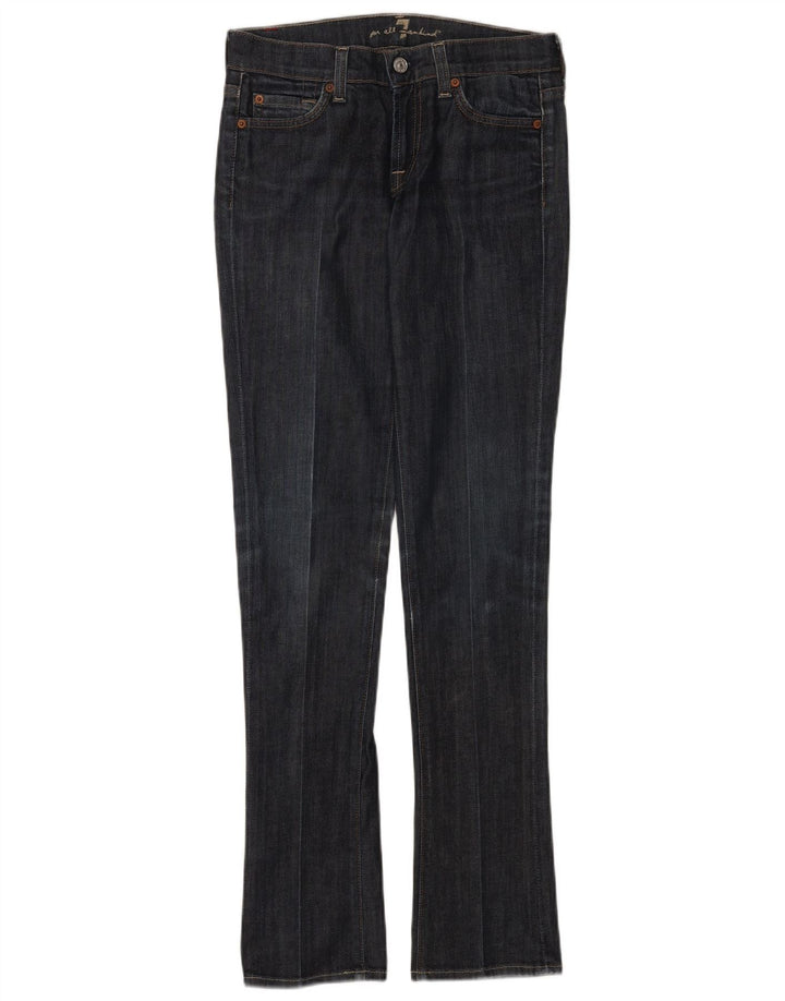 7 For All Mankind Womens Roxy Slim Bootcut Jeans W25 L32 Navy Blue Cotton