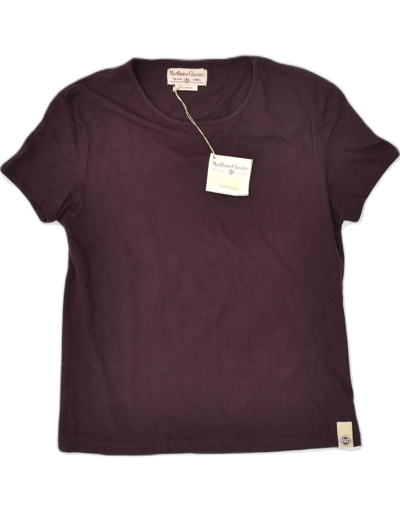 MARLBORO CLASSICS Girls T-Shirt Top 15-16 Years XL Burgundy Cotton | Vintage | Thrift | Second-Hand | Used Clothing | Messina Hembry 