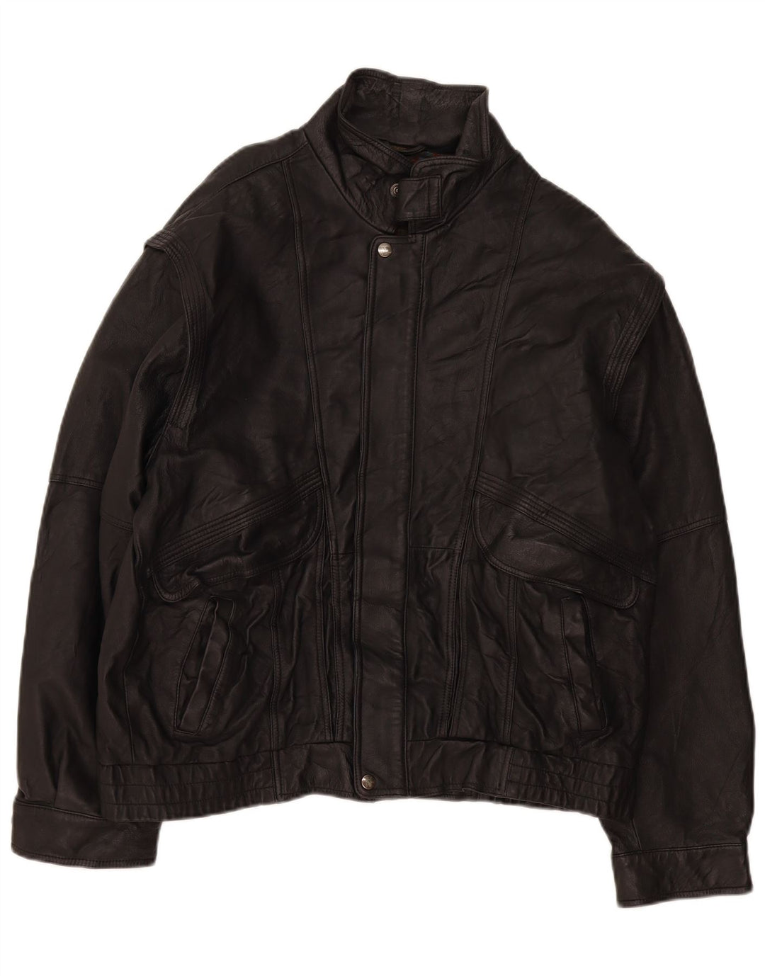 Vintage Mens Leather Jacket UK 40 Large Black