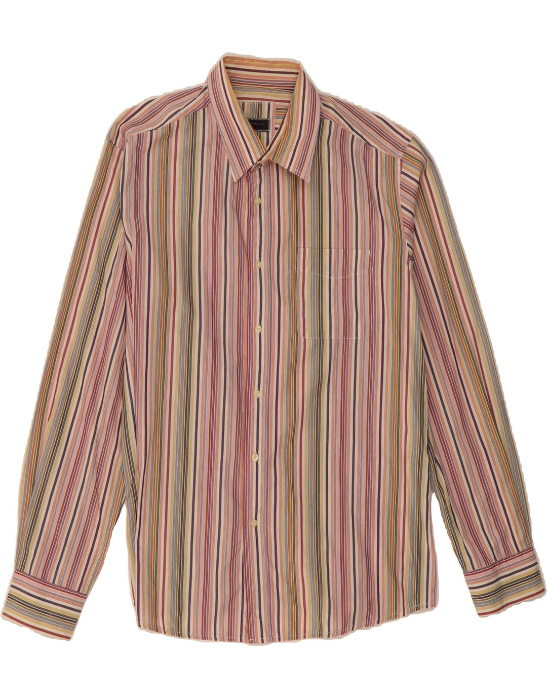 SERGIO TACCHINI Mens Shirt XL Multicoloured Striped Cotton Vintage Sergio Tacchini and Second-Hand Sergio Tacchini from Messina Hembry 