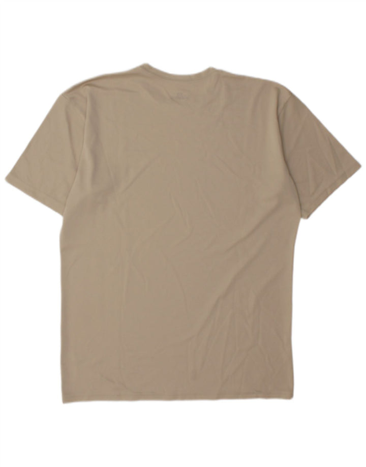 Under Armour Mens T-Shirt Top XL Beige Polyester