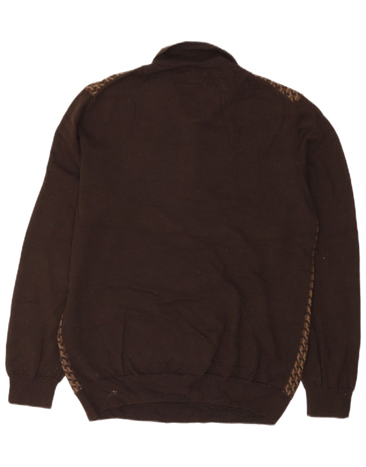 MARKS & SPENCER Mens Autograph Polo Neck Jumper Sweater Large Brown