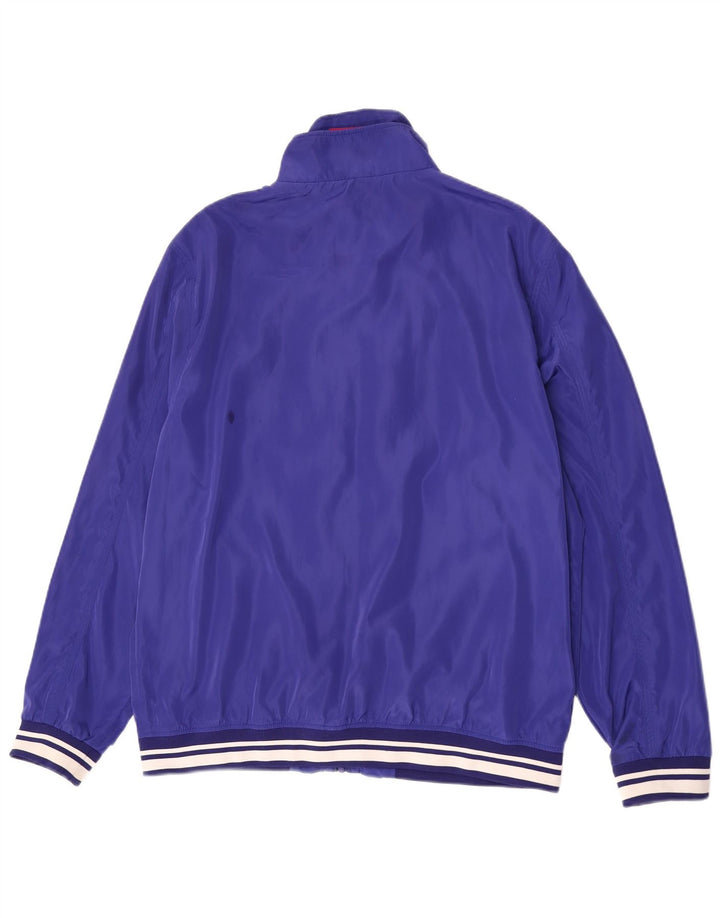 Guess Mens Tracksuit Top Jacket 2XL Blue Colourblock Polyester