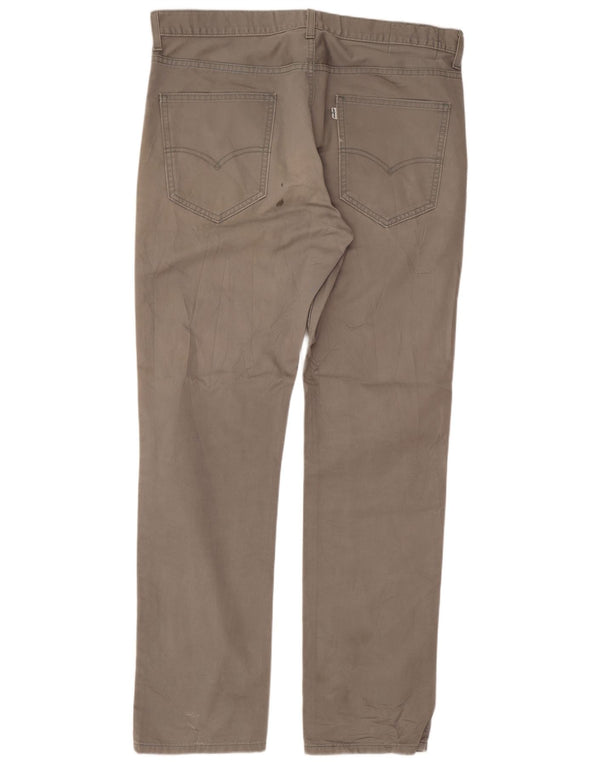 Levi's Mens Regular Chino Trousers W36 L32 Grey Cotton