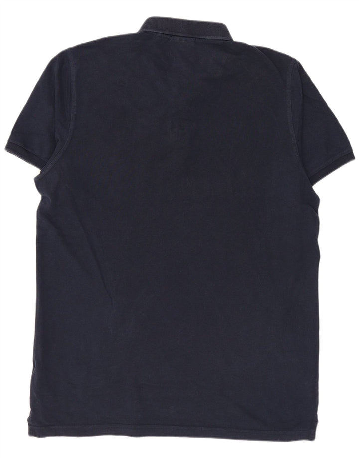 GANT Mens Regular Fit Polo Shirt Large Navy Blue Cotton