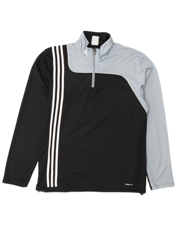 Adidas Mens Climalite Pullover Tracksuit Top UK 42/44 Large Black