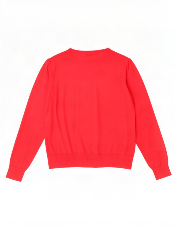 Marks & Spencer Womens Cardigan Sweater UK 24 4XL Red Viscose