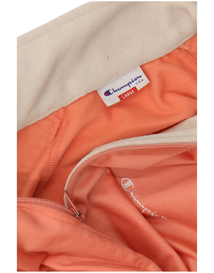Champion Womens Oversized Tracksuit Top Jacket UK 16 Large Orange
