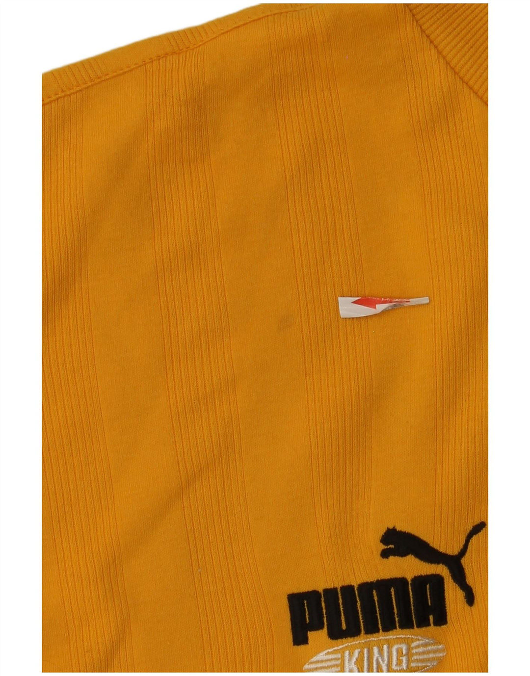 Puma Mens Top Long Sleeve XL Yellow Striped Cotton