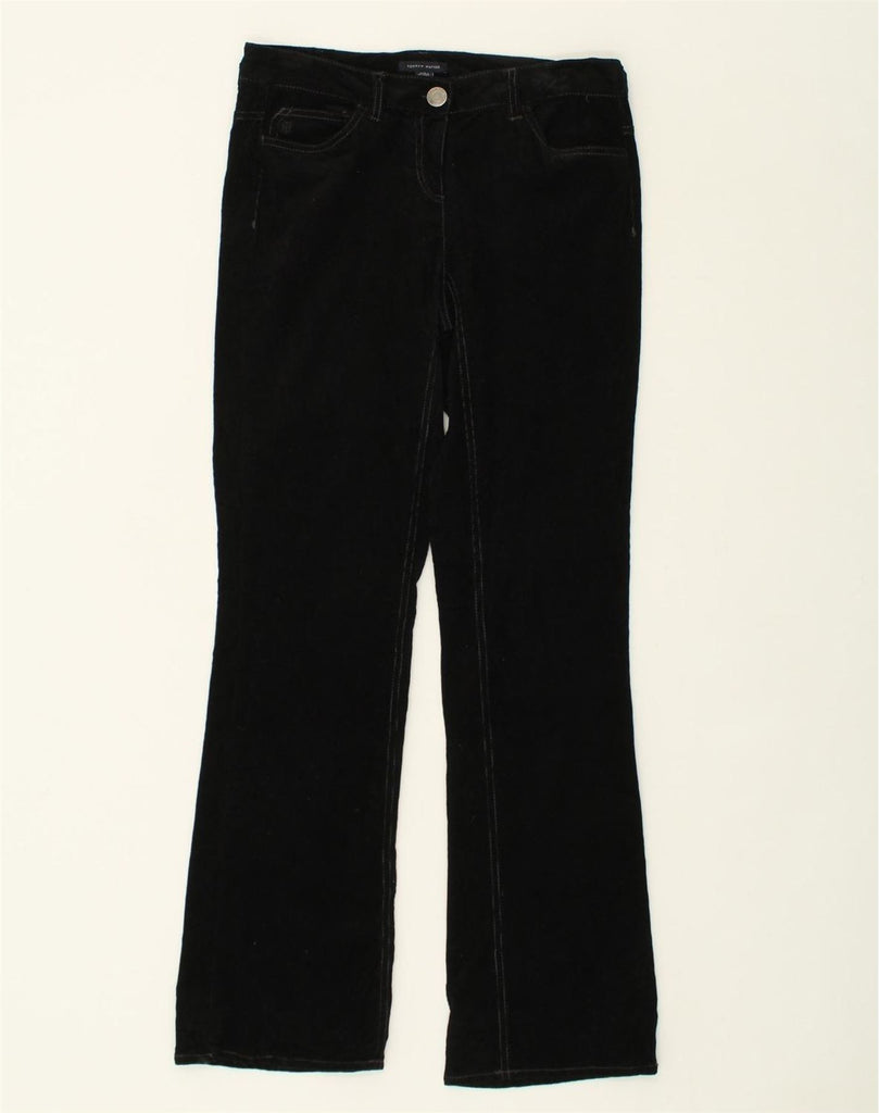 TOMMY HILFIGER Womens Bootcut Casual Trousers US4 Small W30 L33 Black | Vintage Tommy Hilfiger | Thrift | Second-Hand Tommy Hilfiger | Used Clothing | Messina Hembry 