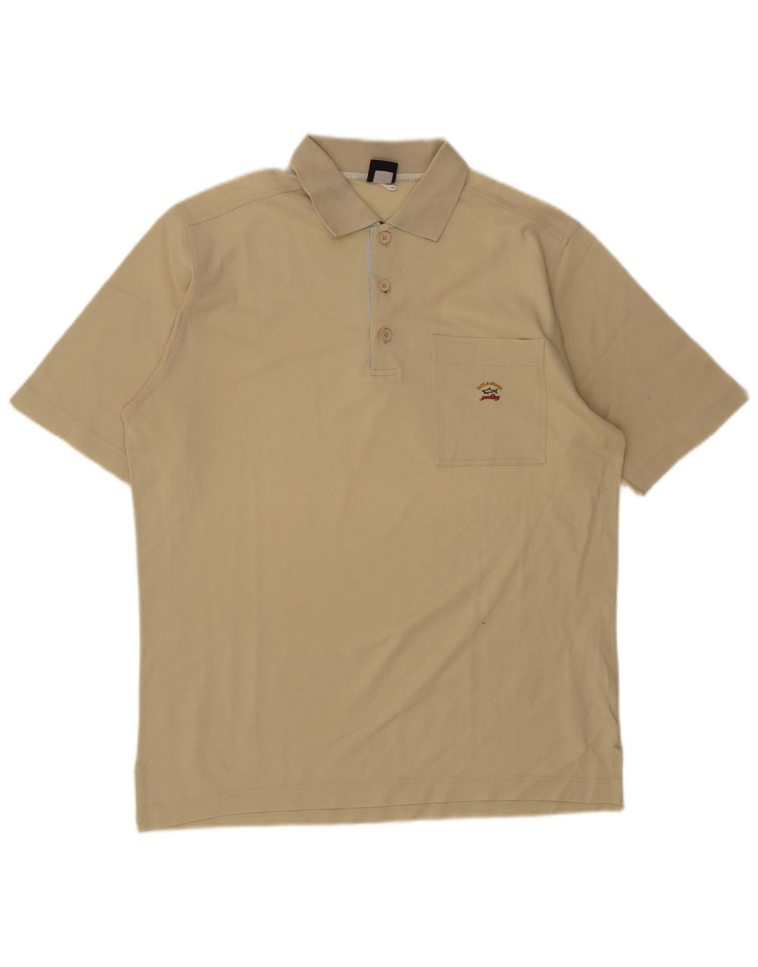Paul & Shark Mens Polo Shirt Large Beige Cotton