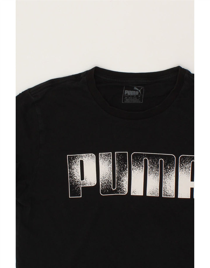 PUMA Mens Graphic T-Shirt Top Small Black Cotton Vintage Puma and Second-Hand Puma from Messina Hembry 