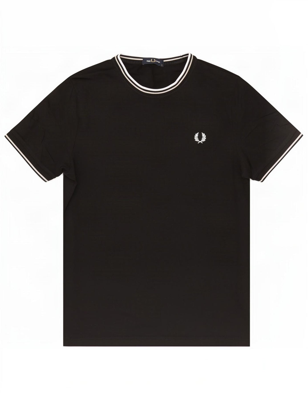 Fred Perry Mens T-Shirt Top Medium Black Cotton