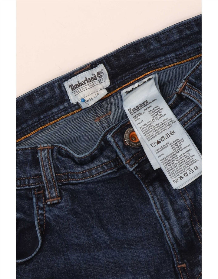 Timberland Mens Straight Jeans W36 L34 Navy Blue Cotton