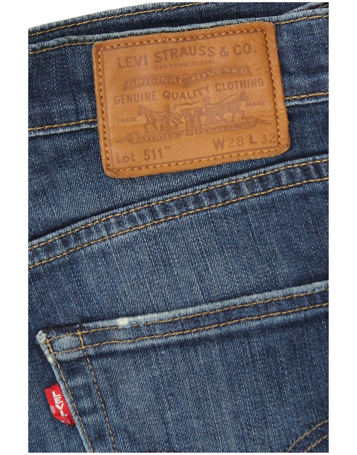 Levi's Mens 511 Slim Jeans W28 L32 Blue Cotton