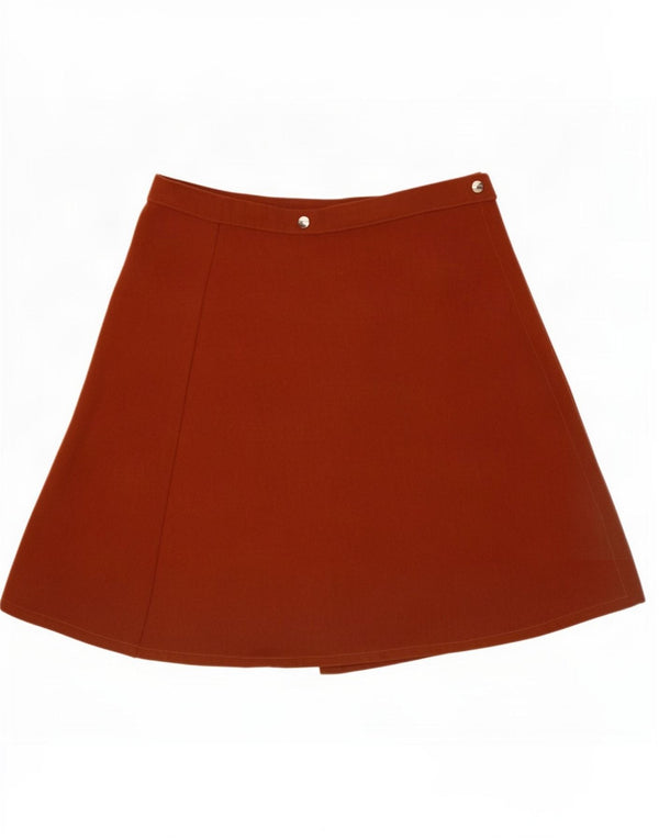Progetto Quid Womens Wrap Skirt IT 42 Medium W28 Brown Cotton