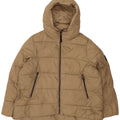 Zara Womens Hooded Padded Jacket UK 20 2XL Beige Polyester