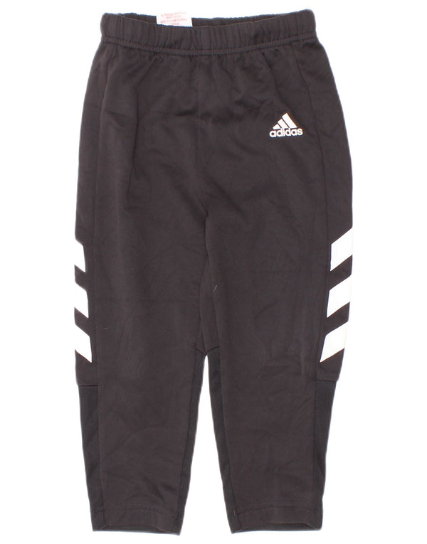 Adidas Boys Graphic Tracksuit Trousers 2-3 Years Black Colourblock