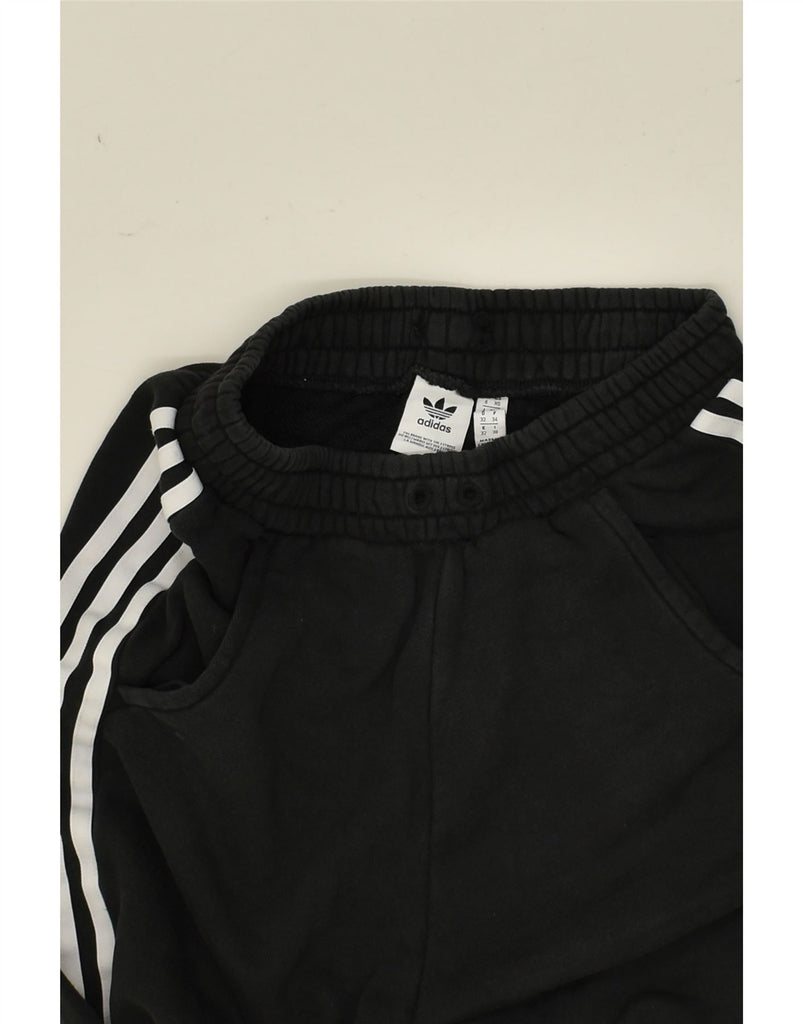 ADIDAS Womens Tracksuit Trousers Joggers UK 6 XS  Black Cotton | Vintage Adidas | Thrift | Second-Hand Adidas | Used Clothing | Messina Hembry 