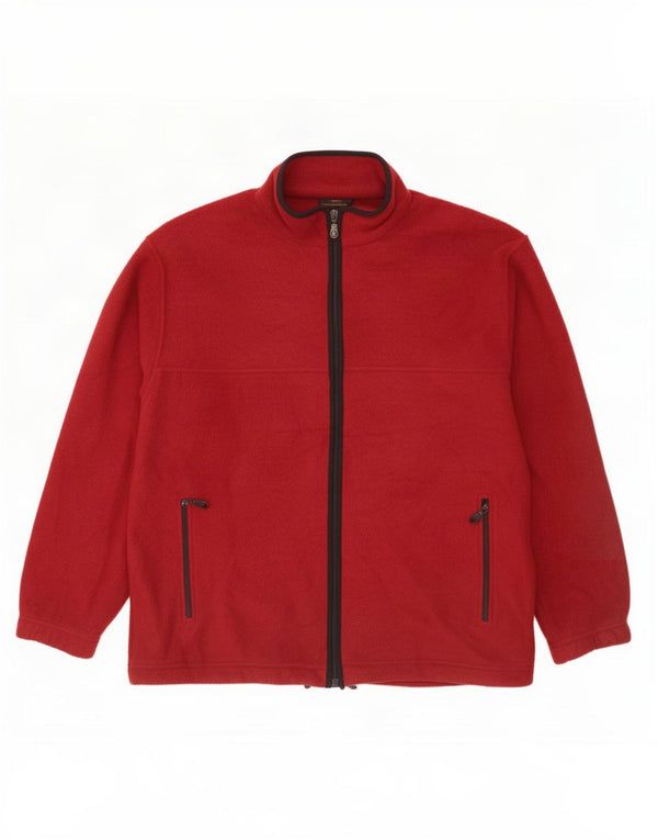 Marks & Spencer Mens St. Michael Fleece Jacket UK 40 Large Burgundy