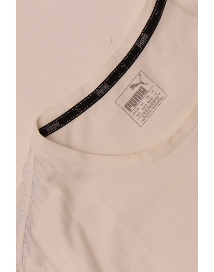 Puma Mens Graphic T-Shirt Top Medium White