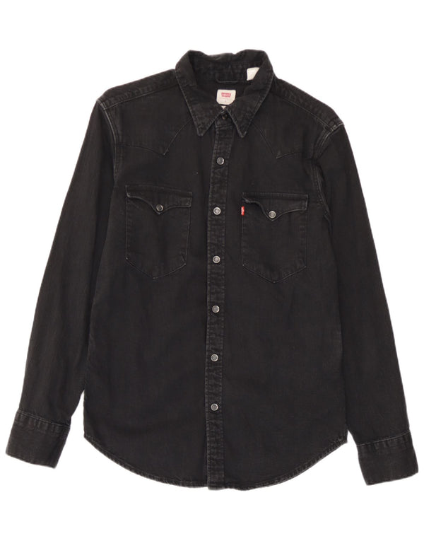 Levi's Mens Standard Denim Shirt Small Black Cotton