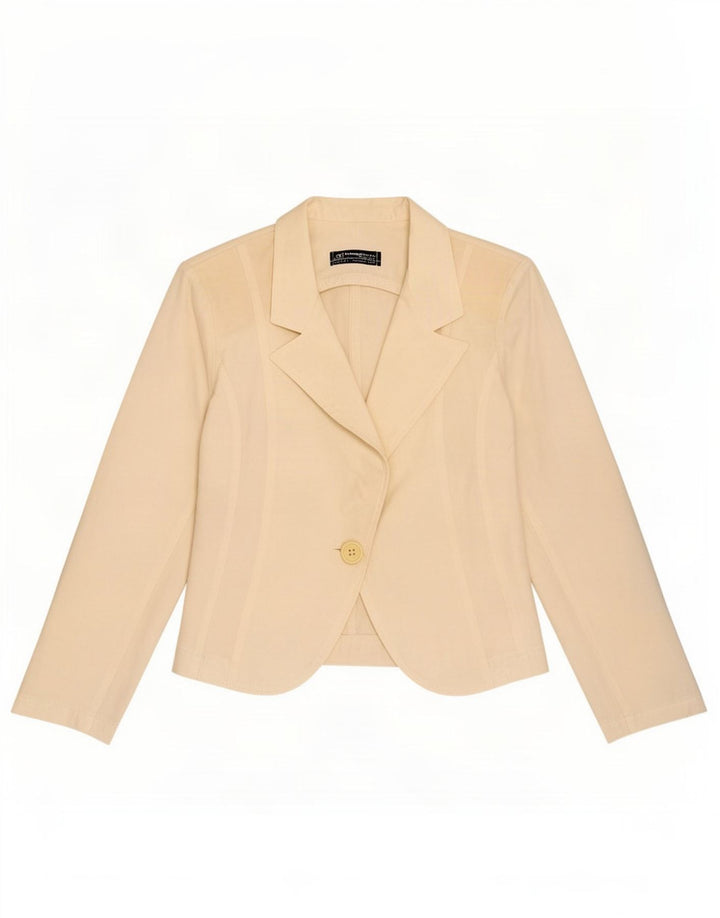 Rinascimento Womens 1 Button Blazer Jacket UK 6 XS Off White