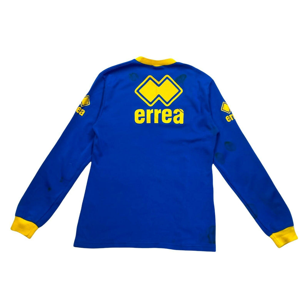 Parma FC Errea Sweatshirt | Vintage Italian Football Sportswear Blue Yellow VTG | Vintage Messina Hembry | Thrift | Second-Hand Messina Hembry | Used Clothing | Messina Hembry 