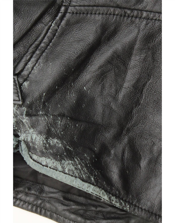 Conbipel Mens Leather Biker Jacket IT 54 XL Black Leather