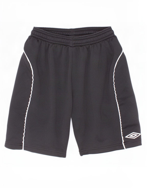Umbro Boys Graphic Sport Shorts 9-10 Years Black Colourblock Polyester
